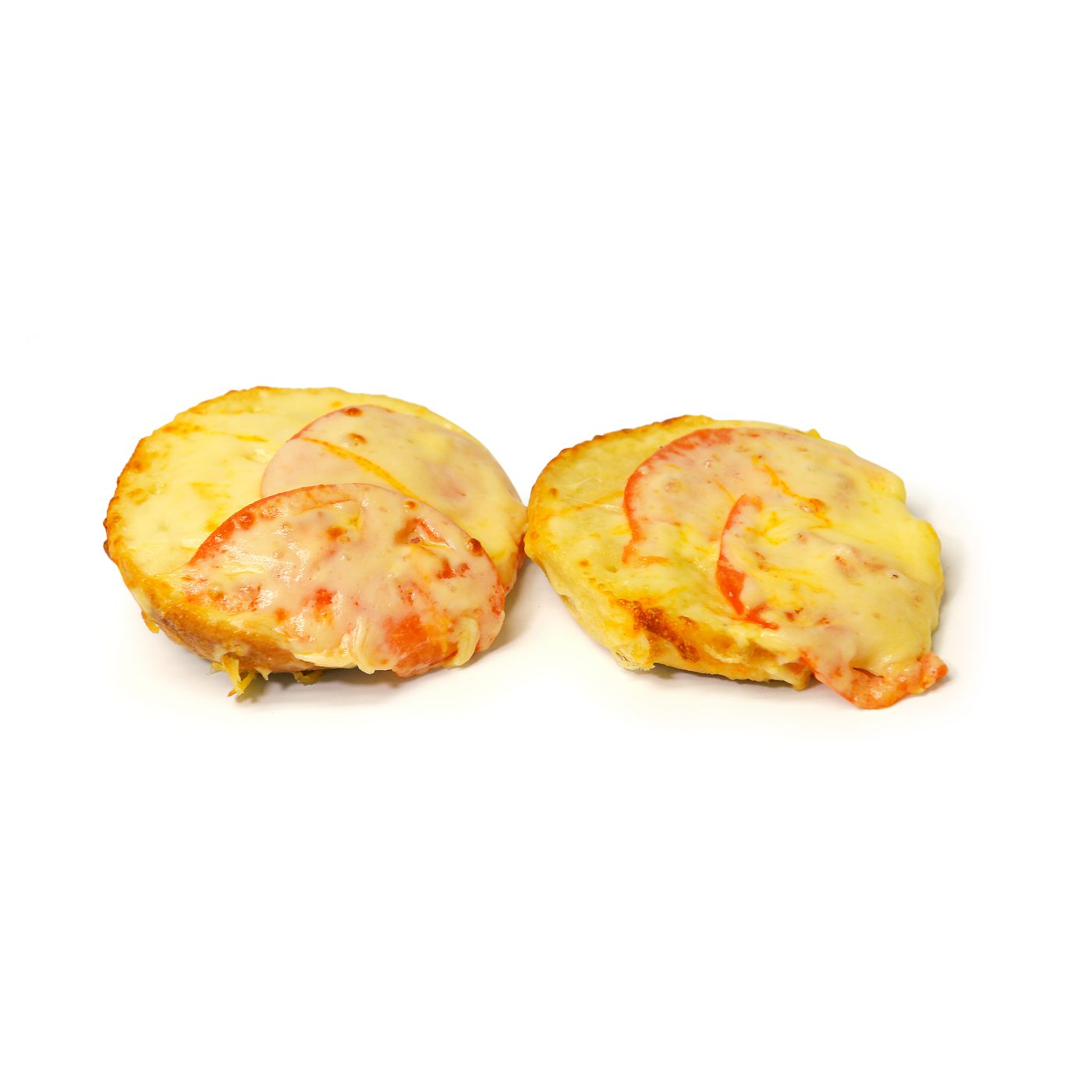 Melted cheese on a toasted bagel